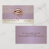 Modernes Elegant, Confetti, metallhaltige Tropfste Visitenkarte (Vorne/Hinten)