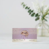 Modernes Elegant, Confetti, metallhaltige Tropfste Visitenkarte (Stehend Vorderseite)