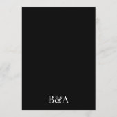 Modernes Elegant | Editierbare Namen für Hochzeits Einladung (Rückseite)