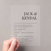 Modernes Elegant | Editierbare Namen Hochzeit Acryleinladungen (Insitu (Handheld))