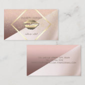 Modernes Elegant, Geometrisch, Rahmen, Konfetti, L Visitenkarte (Vorne/Hinten)