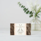 Modernes Elegant,Glitzer Leopard Print,Kleid Visitenkarte (Stehend Vorderseite)