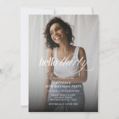 Modernes Elegant Hello Thirty Birthday Foto Script Einladung (Vorderseite)