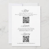 Modernes Elegant in einer Hochzeit Einladung (Rückseite)