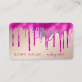 Modernes Elegant, Makeup Artist, Tropfen Visitenkarte (Vorderseite)