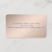 Modernes Elegant, Makeup Artist, Tropfen Visitenkarte (Rückseite)