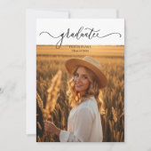 Modernes Elegant mit 2 Foto Abschluss Einladung (Vorderseite)