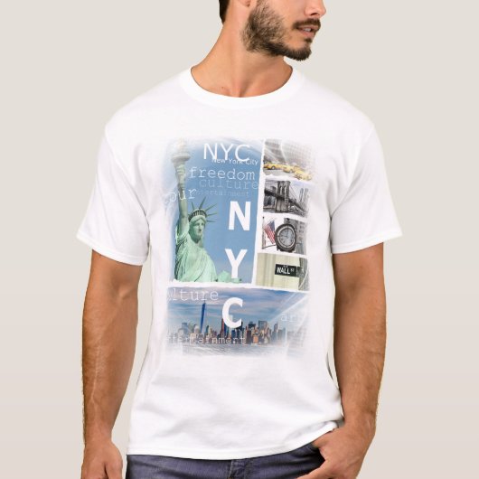 Modernes Elegant New York City Manhattan Nyc T-Shirt (Vorderseite)
