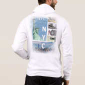 Modernes Elegant Nyc Manhattan New York City Hoodie (Rückseite)