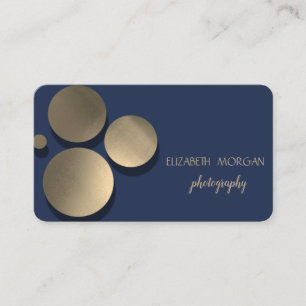 Modernes Elegant, Punkte, blau Visitenkarte