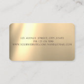 Modernes Elegant, Punkte, Gold Visitenkarte (Rückseite)
