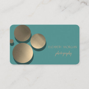 Modernes Elegant, Punkte, grün Visitenkarte