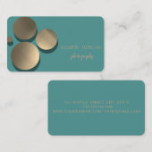 Modernes Elegant, Punkte, grün Visitenkarte (Vorne/Hinten)