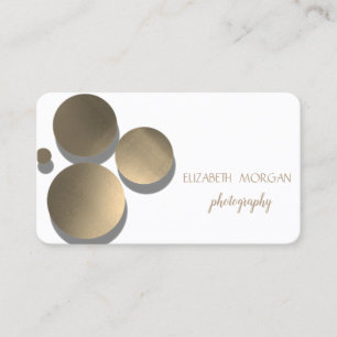 Modernes Elegant, Punkte, weiß Visitenkarte