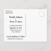 Modernes Elegant Rette unser Datum Ankündigungspostkarte (Rückseite)