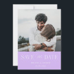 Modernes Elegant Save the Date Lavender<br><div class="desc">Modernes Elegant Save the Date Lavender</div>