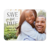 Modernes Elegant Save the Date Magnet (Horizontal)