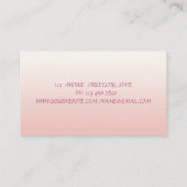 Modernes Elegant Stilvoll, Feather Visitenkarte (Rückseite)