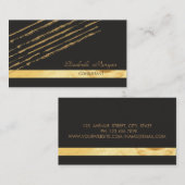 Modernes Elegant Stilvoll gestreift Visitenkarte (Vorne/Hinten)