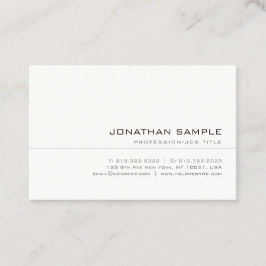 Modernes Elegant Trendy Stylish Einfach Beruflich Visitenkarte (Vorderseite)