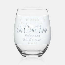 Modernes Elegant über Cloud Nine Brautparty Weinglas Ohne Stiel