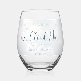 Modernes Elegant über Cloud Nine Brautparty Weinglas Ohne Stiel