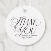 Modernes Elegant Vielen Dank Kalligraphie Script Geschenkanhänger (Vorderseite)