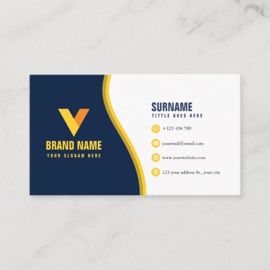 Modernes Elegant Visitenkarte (Vorderseite)