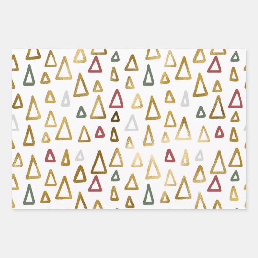 Modernes Elegant | Weihnachtsferien Doodles Geschenkpapier Set (Vorderseite)