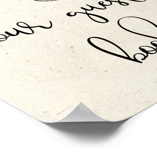 Modernes Elegante Bitte unterschreiben Sie ein Gäs Poster (Ecke)