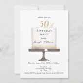 Modernes, elegante Einladung zum Geburtstag (Vorderseite)