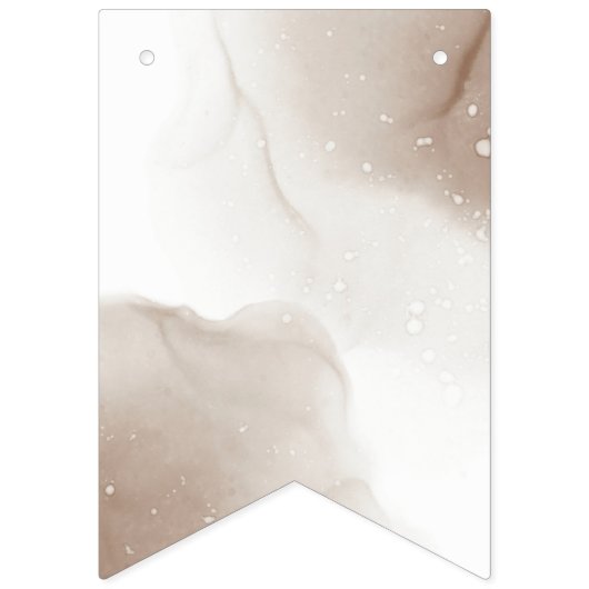 Modernes Elegante Just Married Newlyweds Wimpelkette (Zweite Fahne)