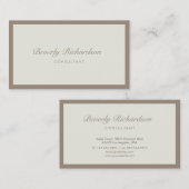 Modernes Elegante Luxe Einfaches Beruflich Brown Visitenkarte (Vorne/Hinten)