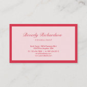 Modernes Elegante Luxe Minimalistisch Beruflich Pi Visitenkarte (Rückseite)