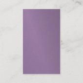 Modernes Eleganter Glamour Design Lila Schlicht Lu Visitenkarte (Rückseite)