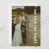 Modernes, elegantes 2-Foto Hochzeitsfest Ankündigung (Vorderseite)