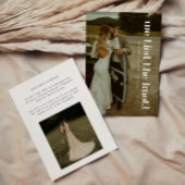 Modernes, elegantes 2-Foto Hochzeitsfest Ankündigung