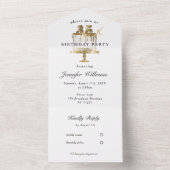 Modernes, elegantes 35. Alles in einer Einladung (Innen Boden)