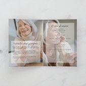 Modernes elegantes 3-Foto-Gedeckprogramm Programm (Innenseite)