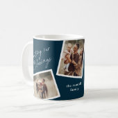 Modernes Elegantes 4 Foto Collage Familiengeschenk Kaffeetasse (Vorderseite Links)