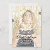 Modernes & elegantes 50. Foto Geburtstag Einladung (Vorderseite)