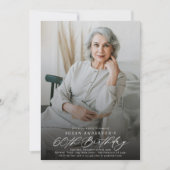 Modernes elegantes 60. Geburtstagsparty-Foto Einladung (Vorderseite)