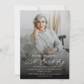 Modernes elegantes 65. Geburtstagsparty-Foto Einladung (Vorderseite)