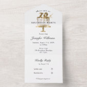 Modernes, elegantes 70. Alles in einer Einladung (Innen Boden)