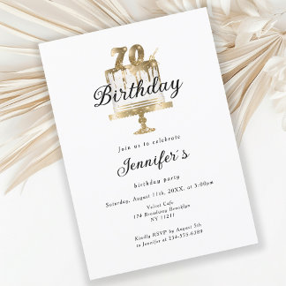 Modernes, elegantes 70. Einladung zum Geburtstag