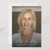 Modernes elegantes 70. Geburtstagsparty-Foto Einladung (Vorderseite)