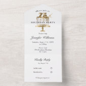 Modernes, elegantes 75. Alles in einer Einladung (Innen Boden)