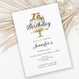 Modernes, elegantes 75. Einladung zum Geburtstag