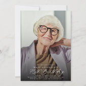 Modernes elegantes 75. Geburtstagsparty-Foto Einladung (Vorderseite)