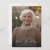 Modernes elegantes 80. Geburtstagsparty-Foto Einladung (Vorderseite)